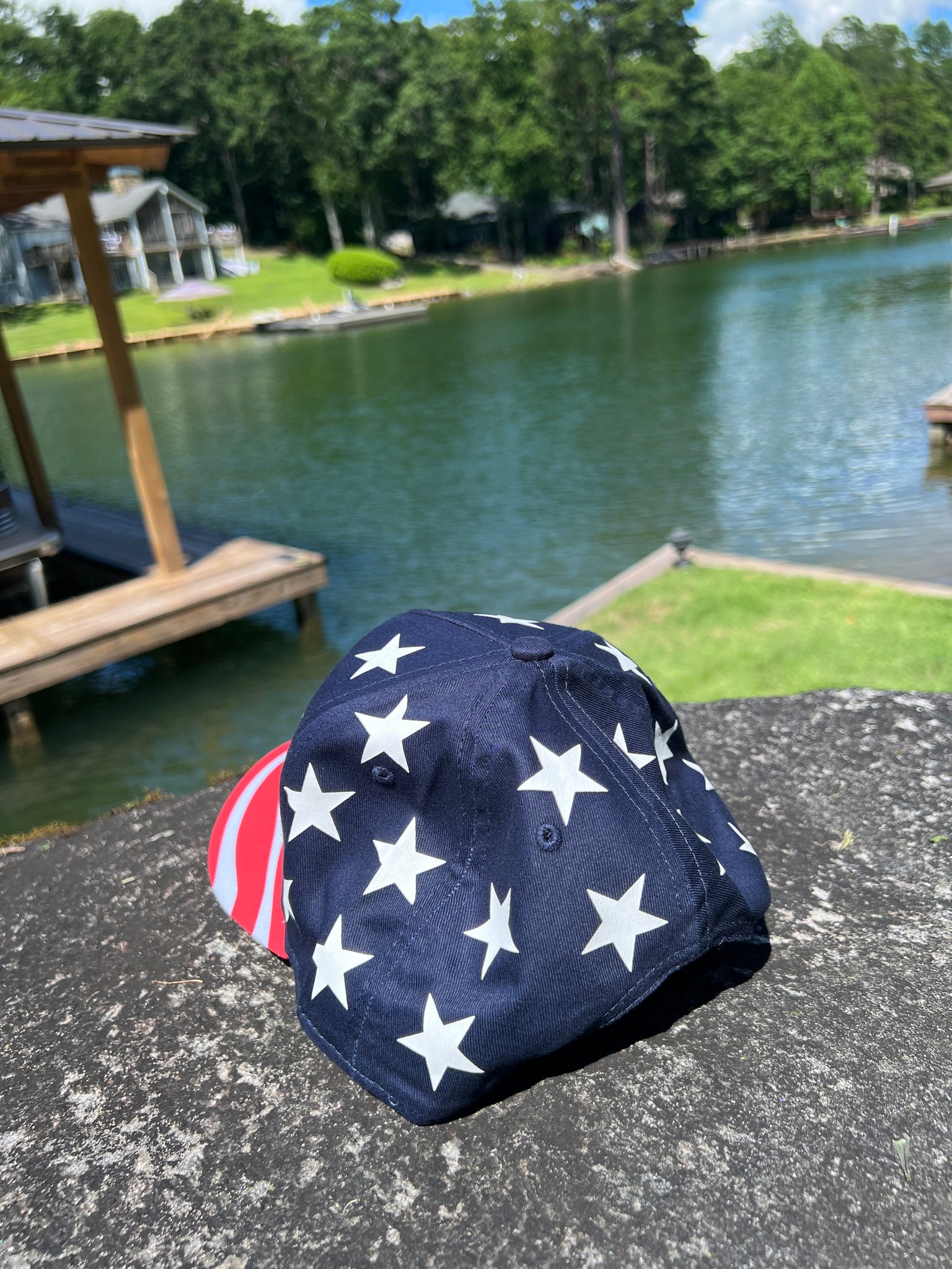 Lake Martin American Flag Hat